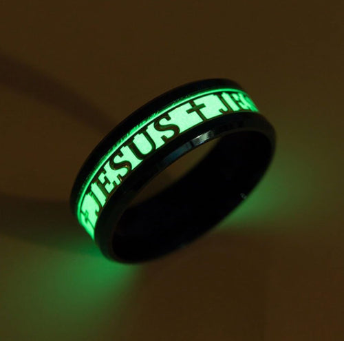 Bague en acier inoxydable chrétienne